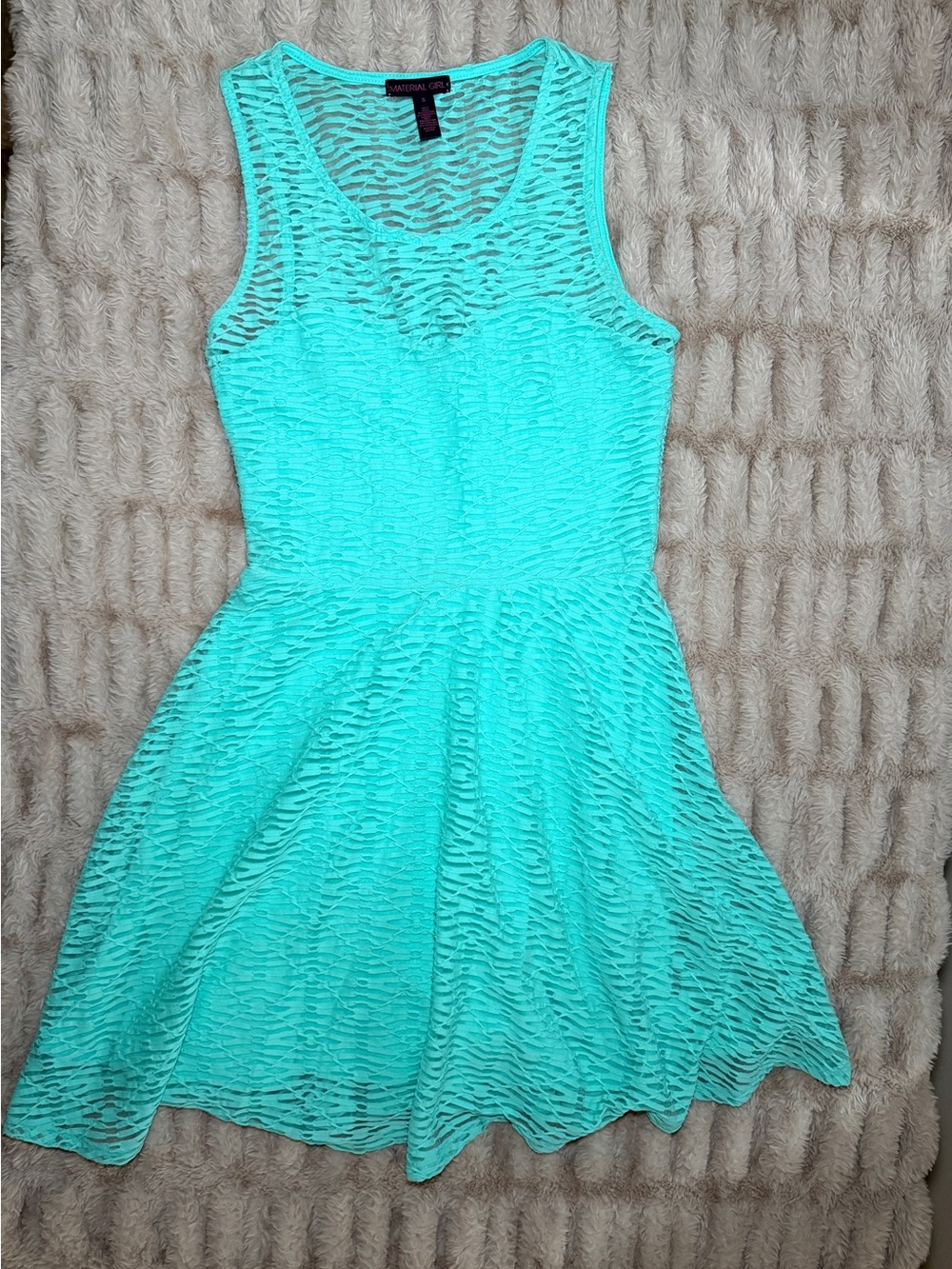 Material Girl Mint Textured Casual Dress